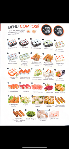 Picture of Menu  composé (3plats)